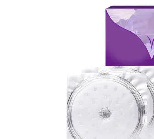 One pair of circular breast enhancement patches with adhesive backing for temporary lift