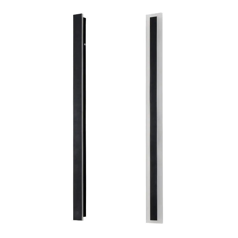 Outdoor straight wall lamp with wrought iron shell and 150cm LED strip for exterior waterproof installation