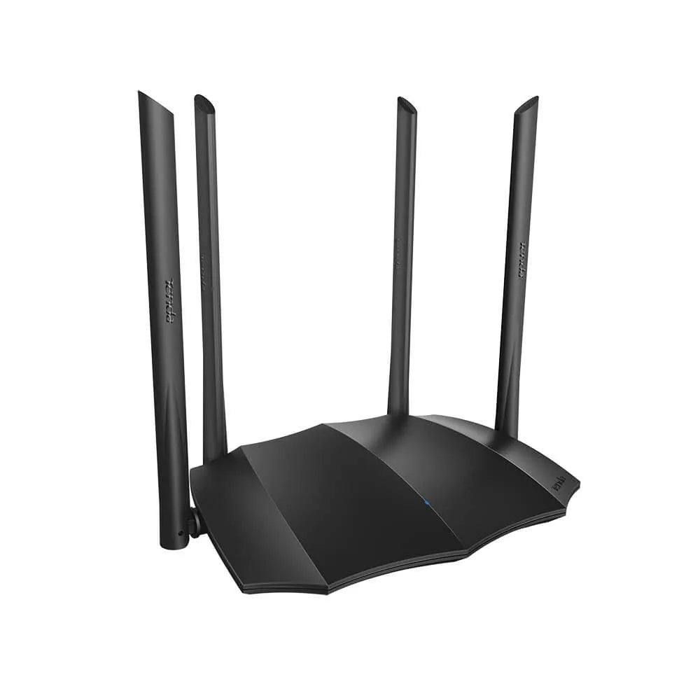 AC8 dual-band gigabit wireless router with three expansion slots showing 365mm length