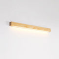 Walnut colour rectangular log strip wall lamp with minimalist design in three length options