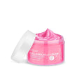A 50g glass or plastic jar containing pink-toned collagen rose jelly face cream.