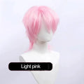 Short cosplay wig with Anime styling and lengthened tail design in high-temperature fibre