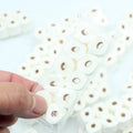 Miniature simulated toilet paper roll model made from paper, shown at 30mm by 15mm by 80mm scale.