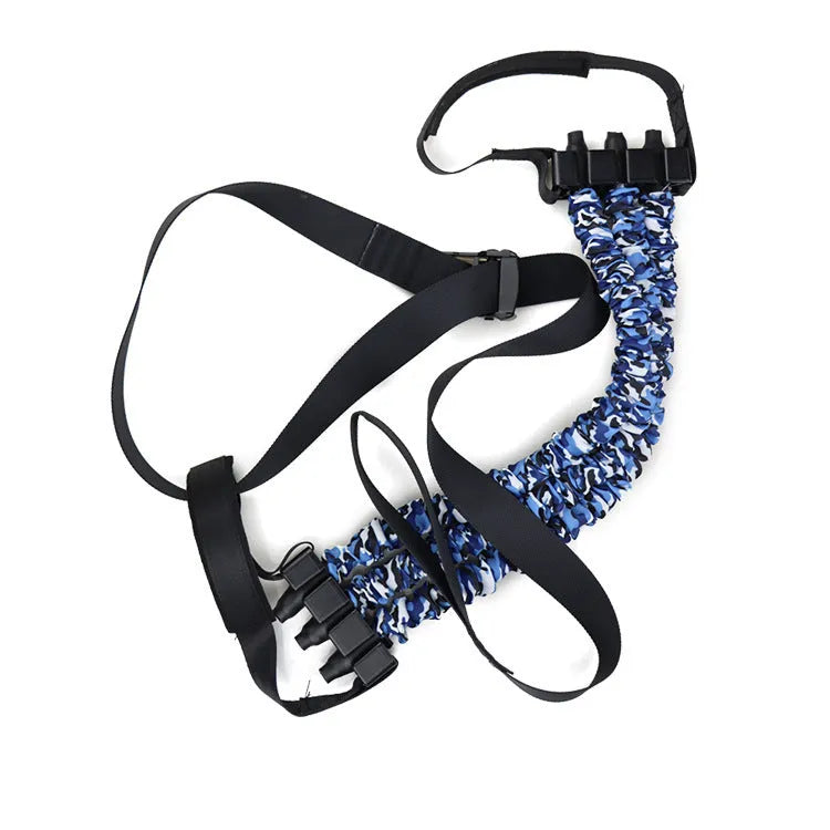 Pull-up auxiliary belt tensioner with polyester TPE and alloy buckle in camo blue white or camo pink 120lbs