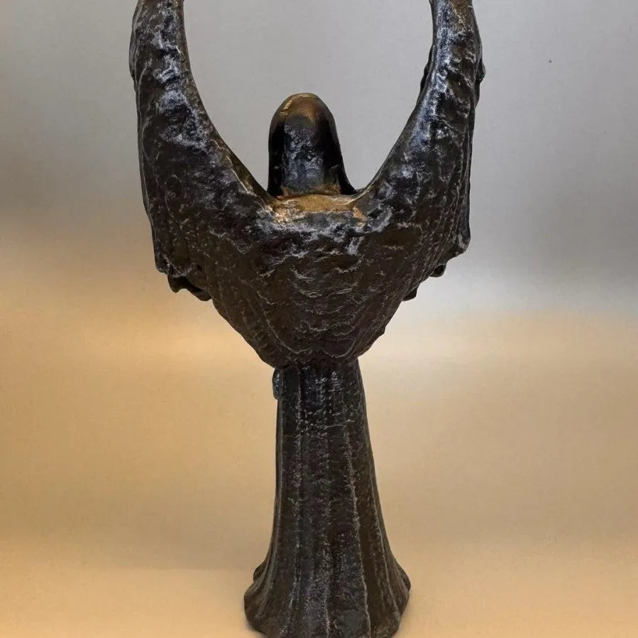 Dark Angel resin statue ornament measuring 6.5×5×17 cm with solid construction