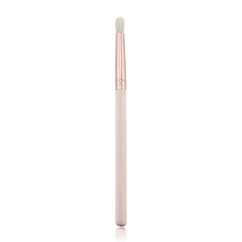 26 pink makeup brushes with wooden handles in PU storage case