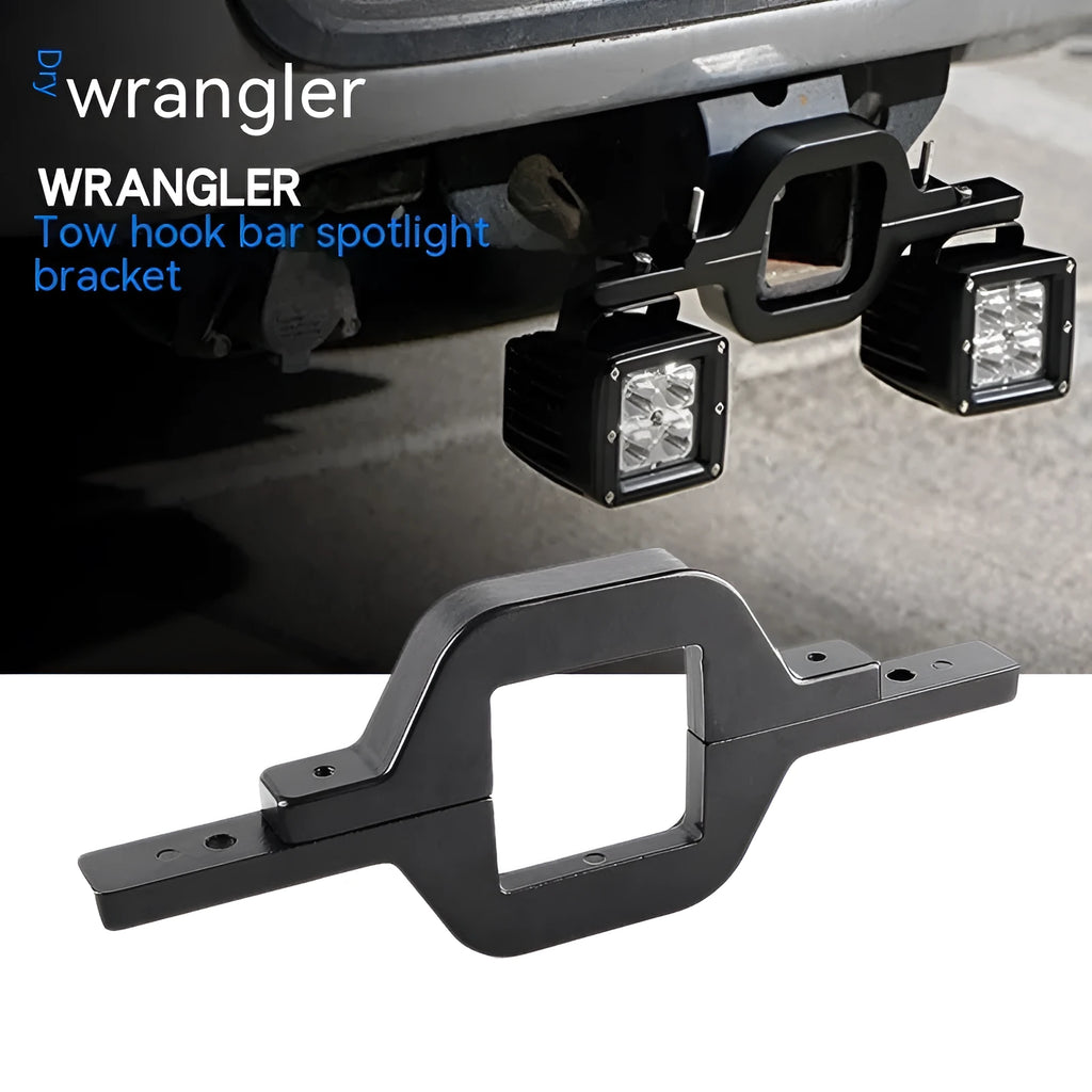 Black aluminum alloy LED reversing light bracket for Jeep Wrangler off-road vehicle