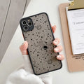 Star Universe mobile phone case for iPhone models showing smooth tactile finish in black and white colour options