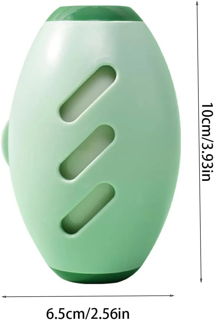 Green reusable gel lint roller ball for pet hair removal on fabric