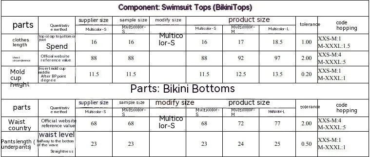 Women's printing colour separated tube top and briefs bikini set for swimming.