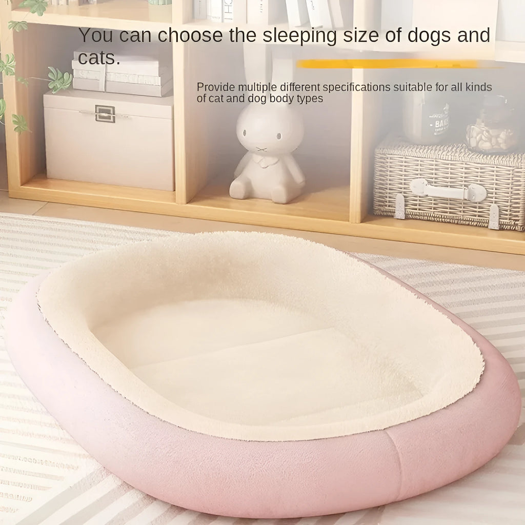 Thickened winter dog kennel for small medium dogs with removable cushion in grey colour.
