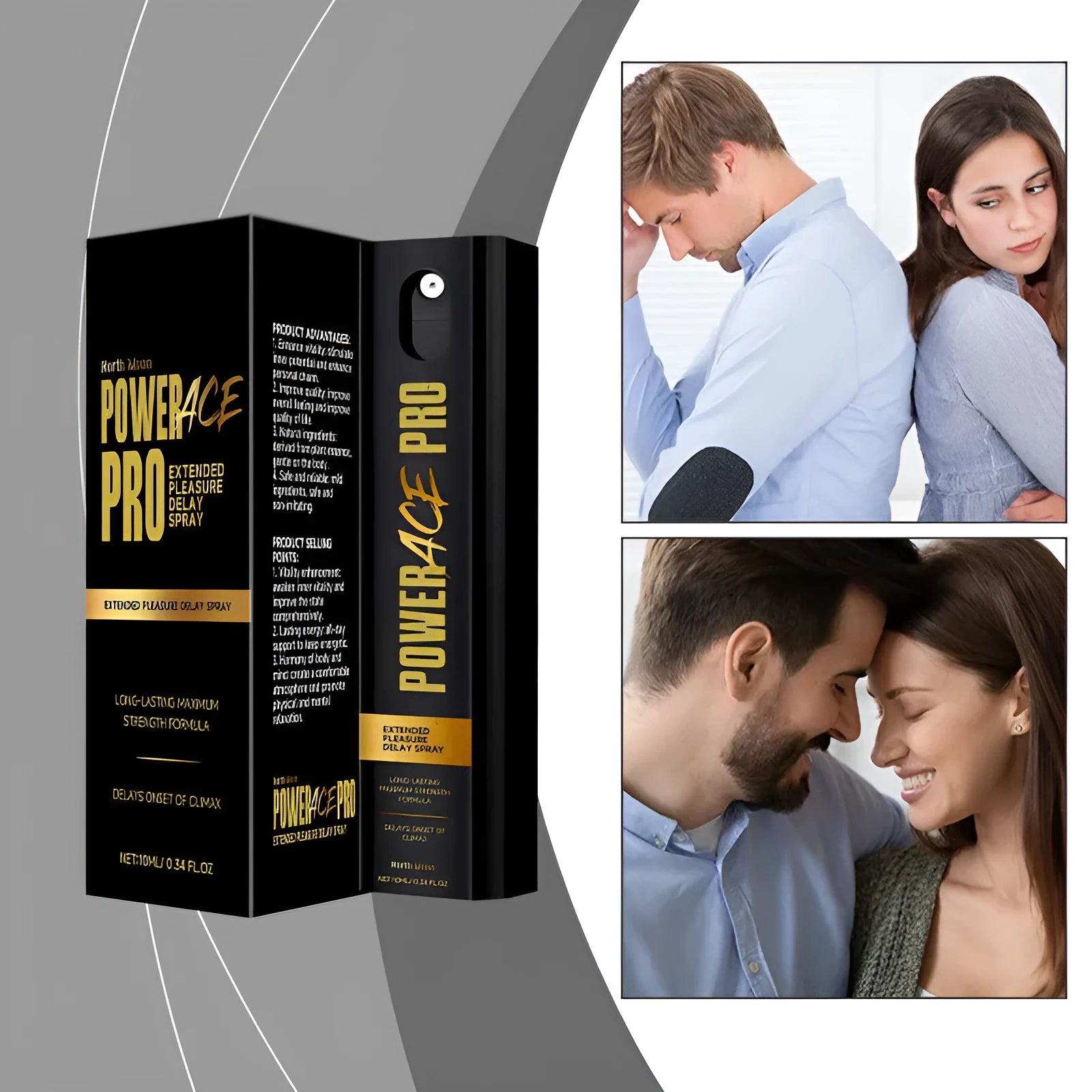 Men's body moisturizing external care spray bottle, 10ML size, with spray mechanism.