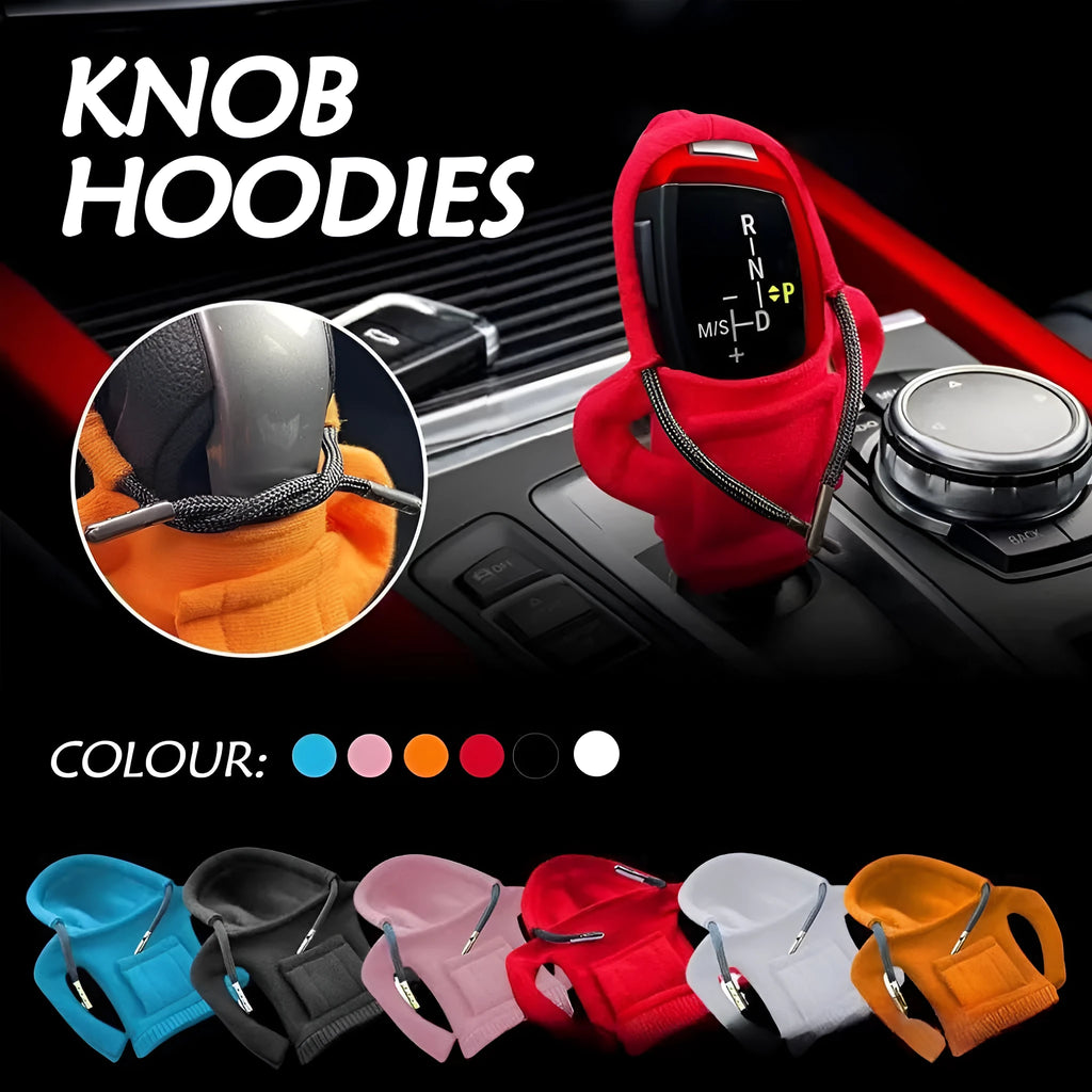Dutch velvet car gear handle sleeve in multiple colours showing tight and loose fit versions