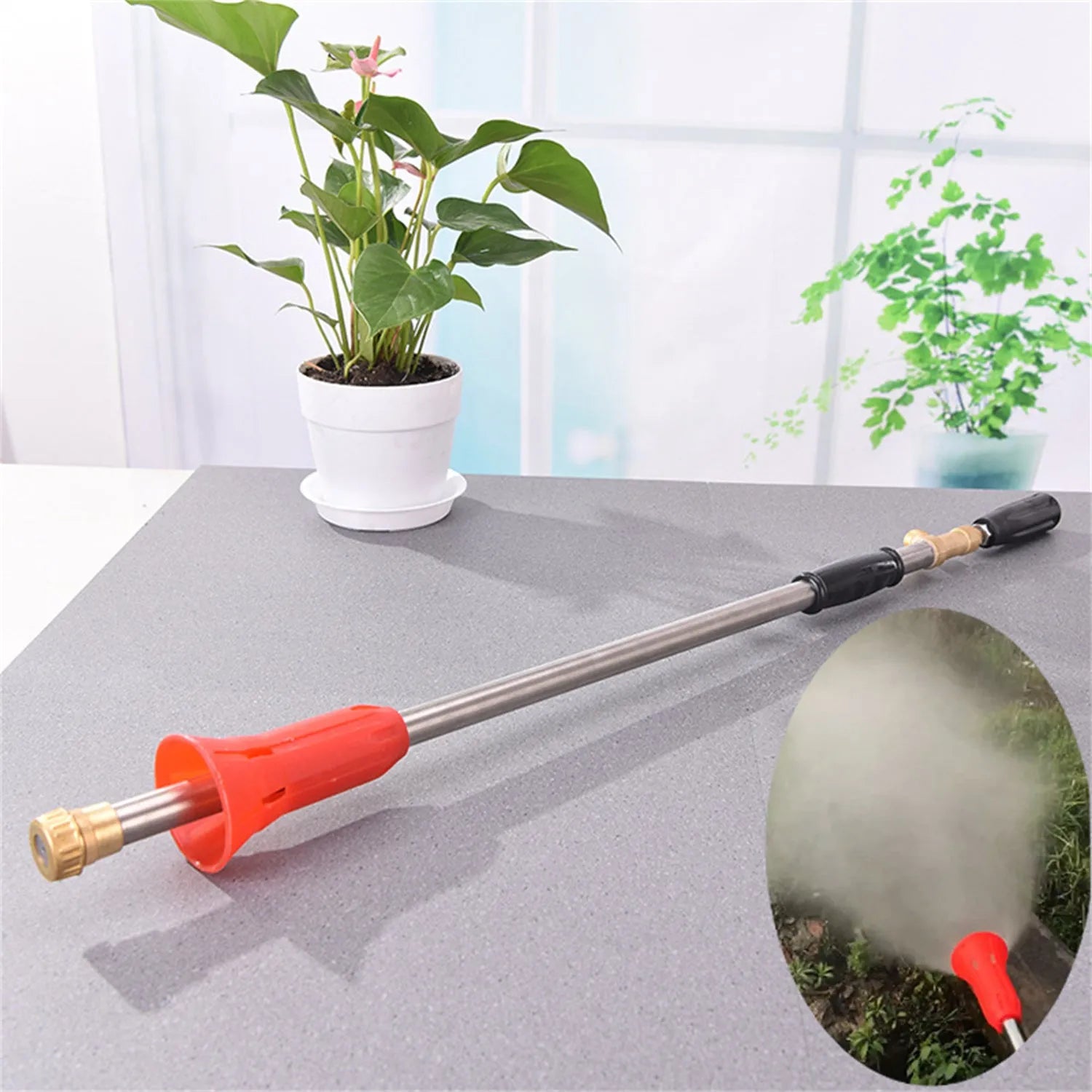 Submachine gun type agricultural spray gun for pesticide spraying with adjustable pressure control