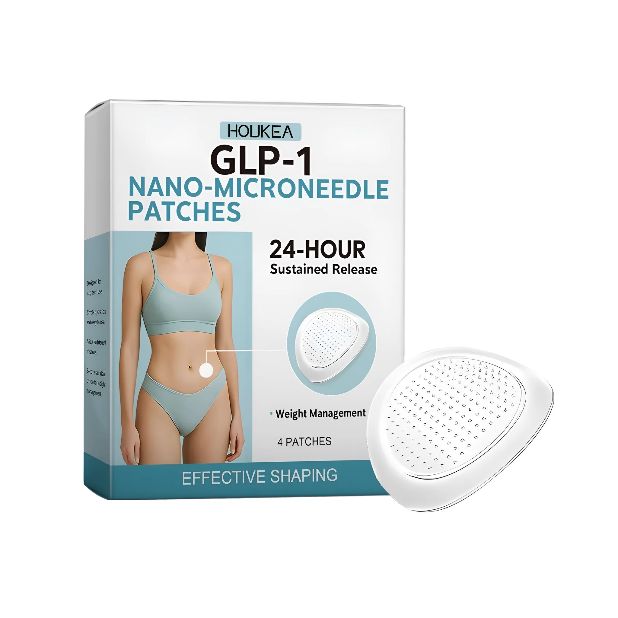 Four nano-microneedle patches for facial skincare with dissolvable needle technology