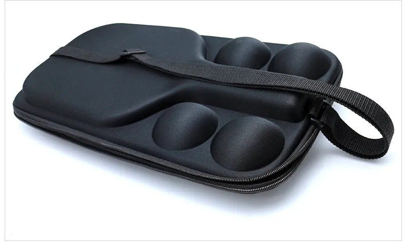 Black Peak pickleball racket shoulder bag showing dual straps and compact 45x25x8cm dimensions
