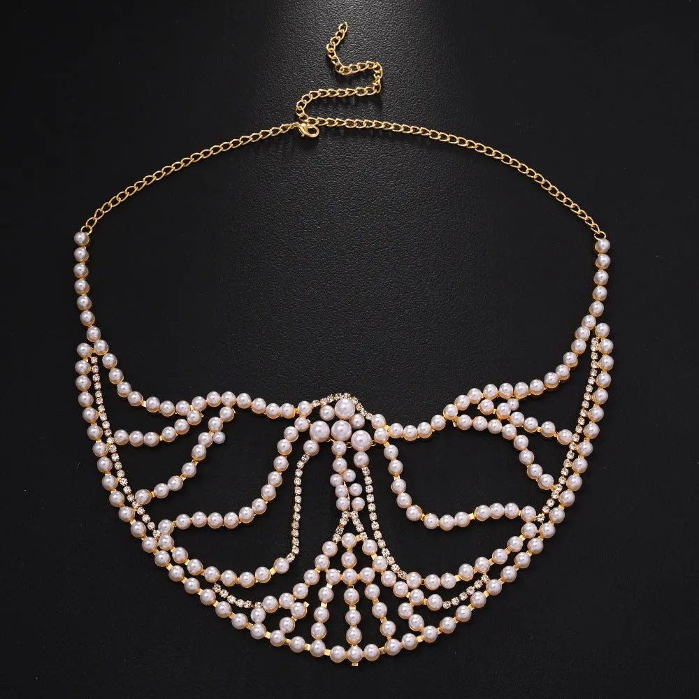 Geometric alloy party mask with rhinestone patchwork detailing in gold or silver electroplated finish