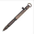 Brass hexagonal bolt tactical pen in brass natural colour and retro black, 13cm long.