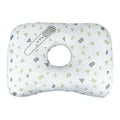 Beauty salon single hole ear pillow for adults in grey colour on a treatment bed.