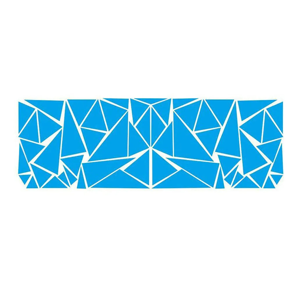 Large geometric pattern car sticker for vehicle waistline and wheel decoration in multiple colour options