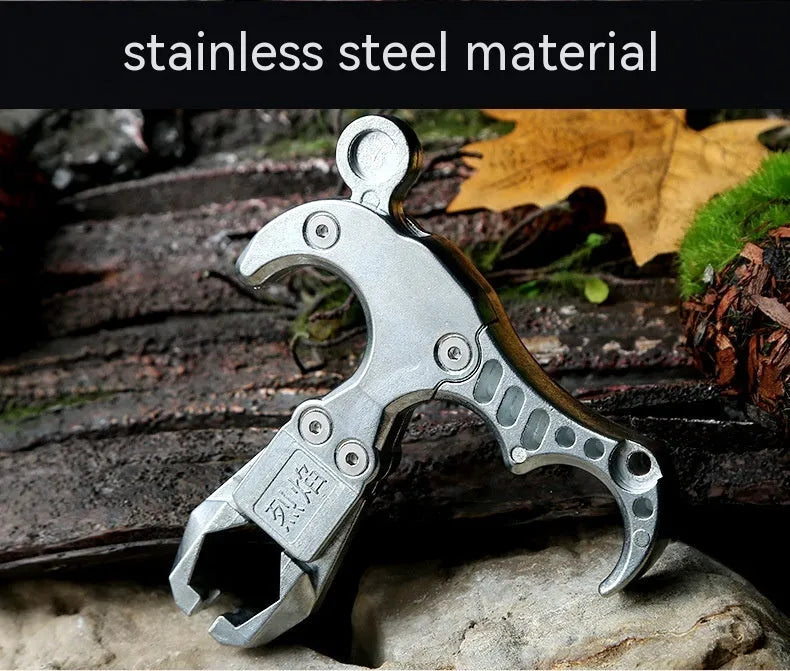 Zinc alloy archery release aid with two-axis harpoon clip mechanism for bowstring attachment