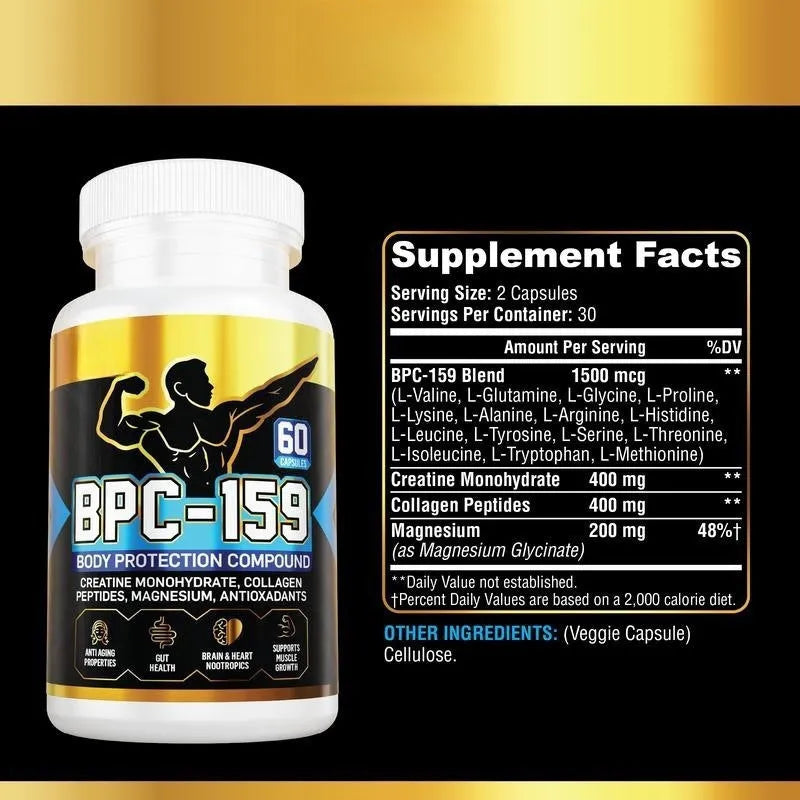 One bottle of body energy supplement capsules with standard specifications suitable for all skin types