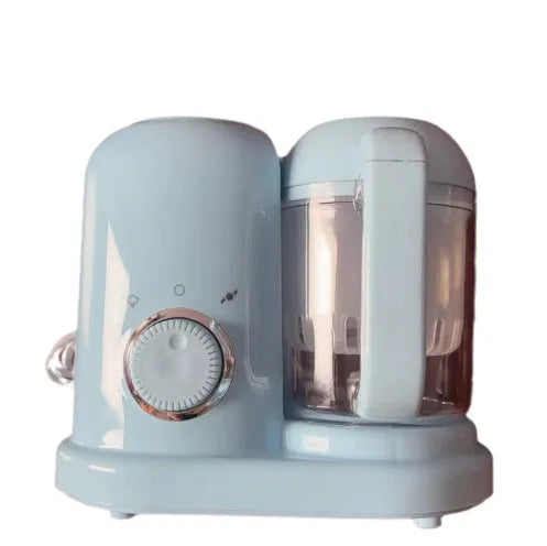 Green or pink baby food processor steamer and blender with double mixing blade for mincing meat and vegetables