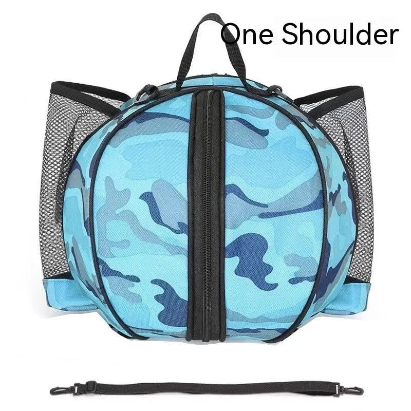 Oxford cloth basketball bag with 9L capacity in various colours and strap styles.