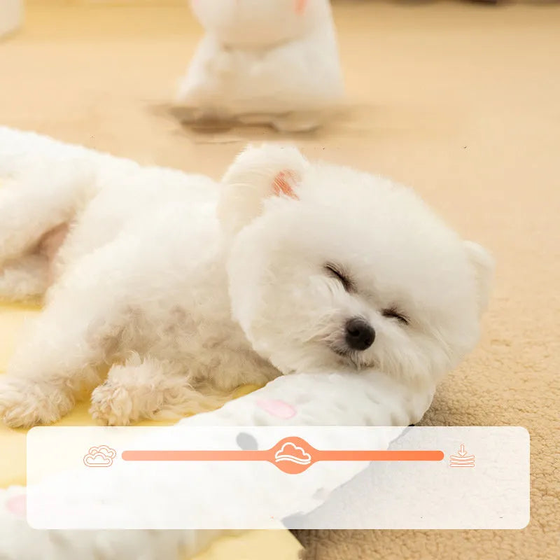 Orthopedic dog bed with removable cover in sofa style, showing waterproof interior and supportive foam