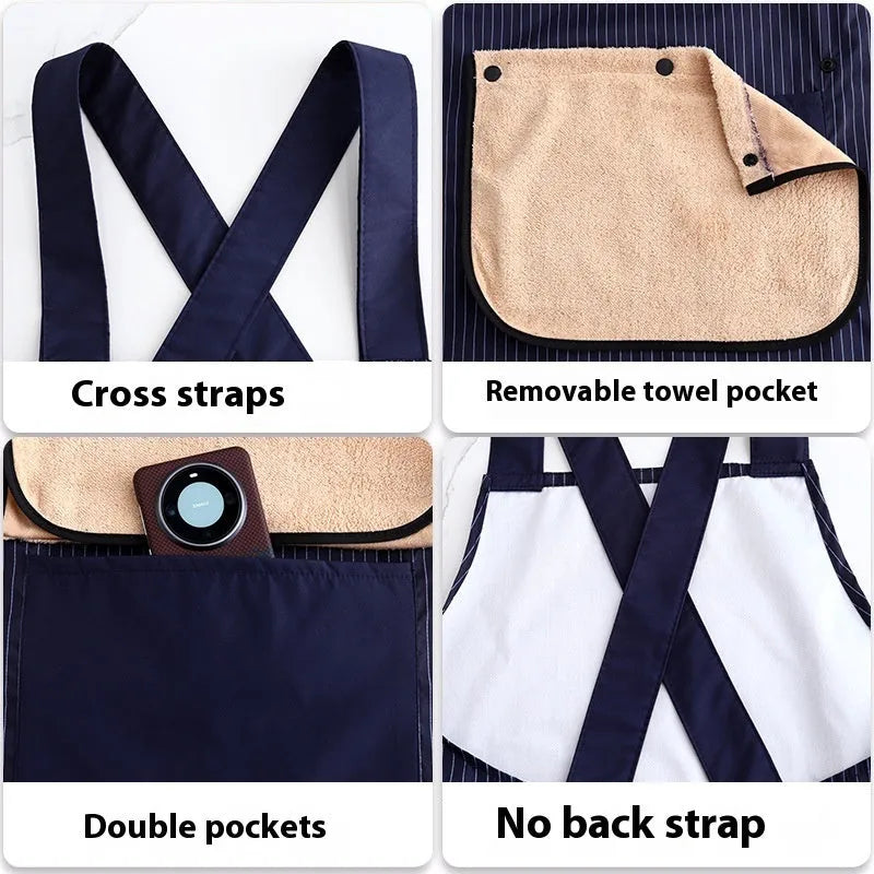 Composite waterproof polyester kitchen apron in free size with multiple colour options
