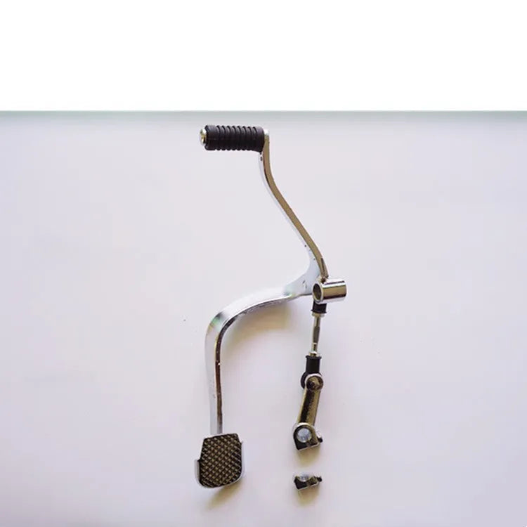 GS125 motorcycle gear lever showing 300mm length with coarse and fine teeth patterns on front and rear steps