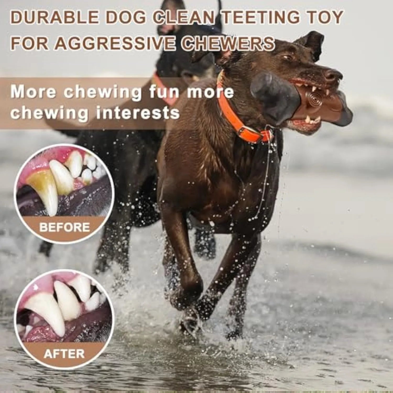 Large branch-shaped dog chew toy made from durable nylon for aggressive chewers.