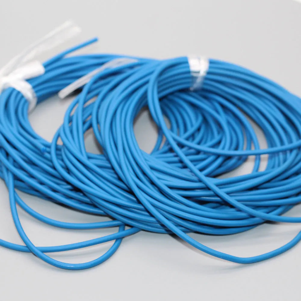 Solid fluorescent latex rubber band, round elastic cord in 2-8mm diameters, 10m length, for slingshot and craft use