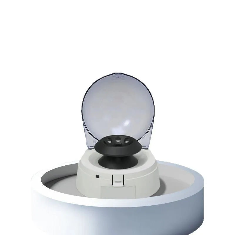 Mini laboratory centrifuge with compact benchtop design and 7000 rpm speed capability