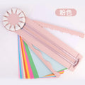 Pink 12-in-1 plastic paper cutting machine with dotted cutting mechanism for card making