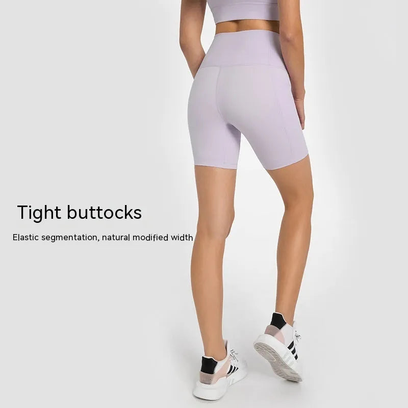 Women's solid colour cotton blend sports shorts with super stretch for running and gym