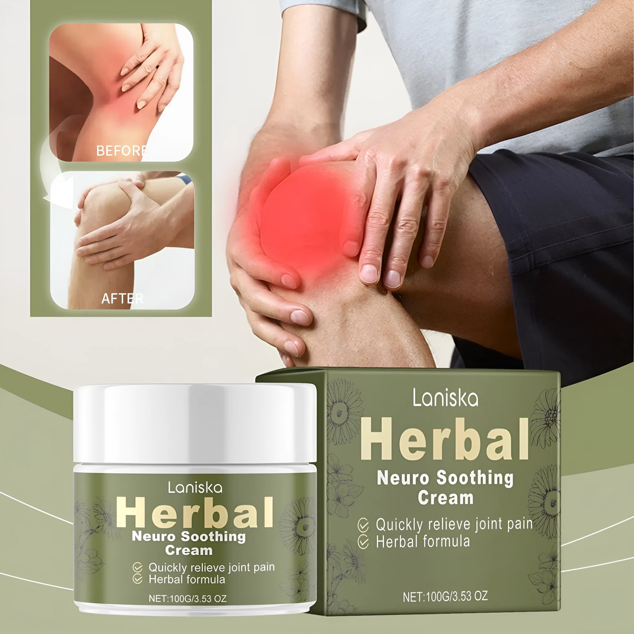 100g jar of arnica and pepper muscle soothing cream for external body care