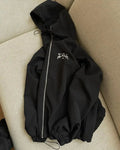 Men's grey British style hooded sun protection jacket with loose fit design
