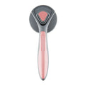 Self cleaning pet grooming brush with one-click button and comfort-grip handle