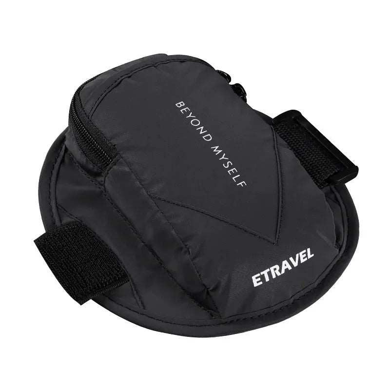 Sports running arm bag with reflective strips in three colour options