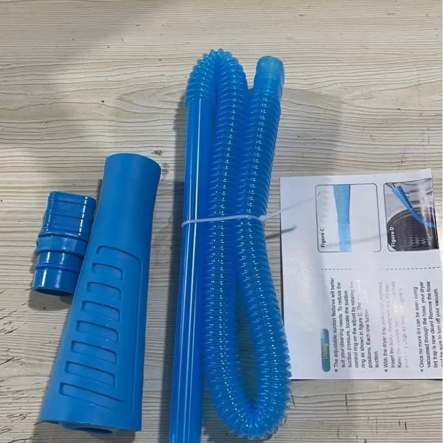 Blue plastic suction pipe vacuum cleaner head for washing machine dust cleaning with round design