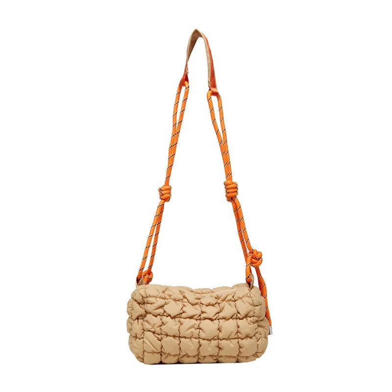 Women's lightweight nylon messenger bag pillow shape crossbody shoulder bag