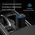 Mini USB car air purifier in black and white colour options for small rooms under 10 square metres