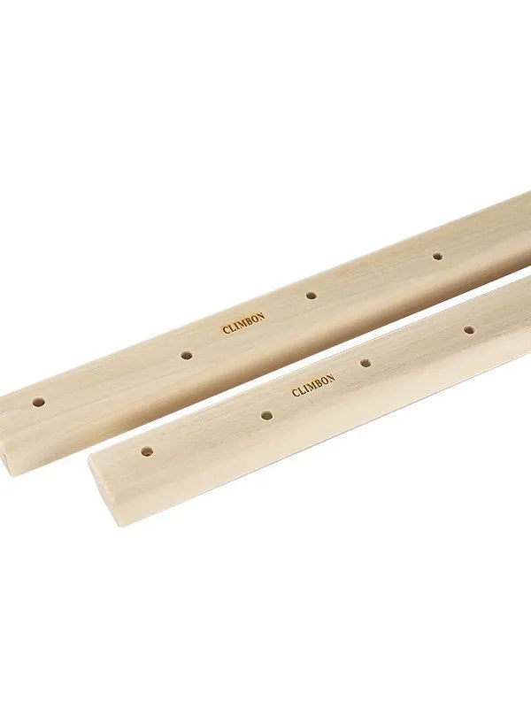 Set of three solid wood grip training finger boards in 12cm, 40cm, and 50cm lengths