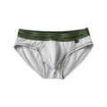 Men's low waist cotton briefs in a black and blue colour combination.