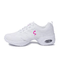 Women's breathable dance shoes with fly woven mesh upper and PU sole in multiple colour options