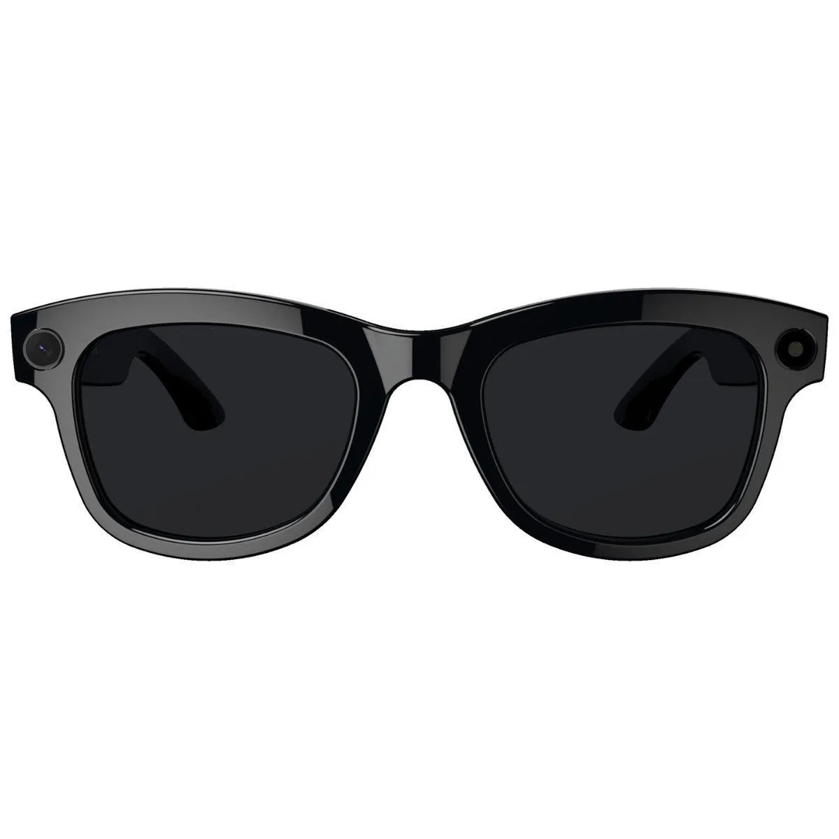 AI translation video glasses with black and transparent lens options, head-mounted design