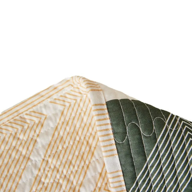 Pure cotton printed bed sheet set on 2.2 metre bed showing modern simplicity design