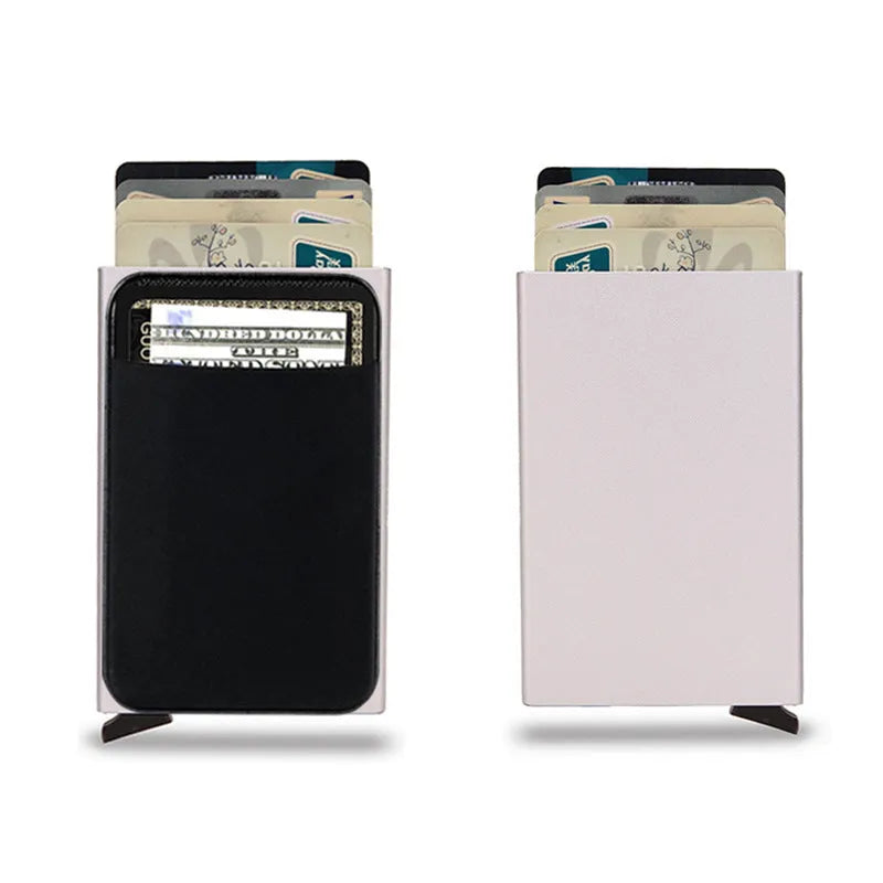 Aluminium alloy metal credit card holder with frosted finish in multiple colour options