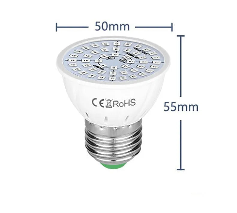 White decorative LED plant growth fill light with 80 beads for indoor potted plants.